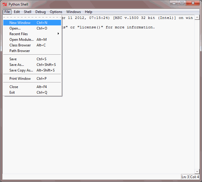 pygame - Idle 01 Windows