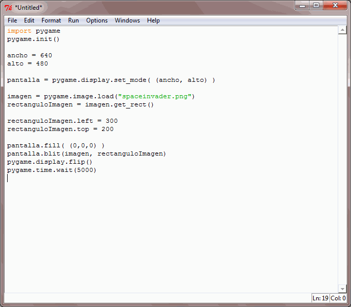 pygame - Idle 02 Windows