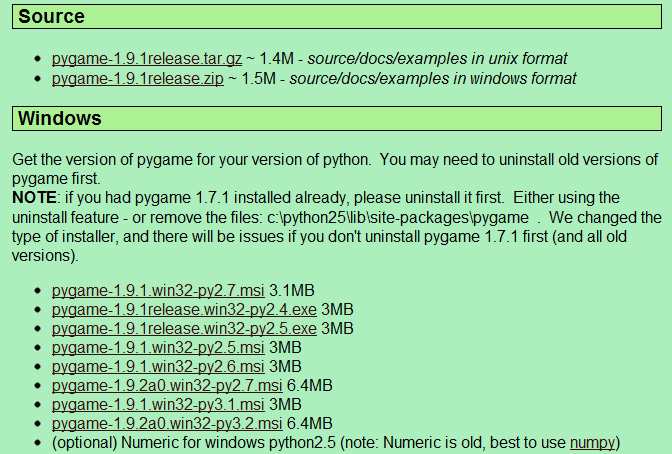 pygame - instalacion 3