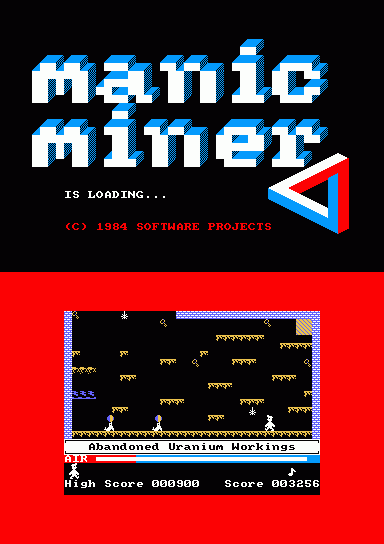 Pantalla original de Manic Miner